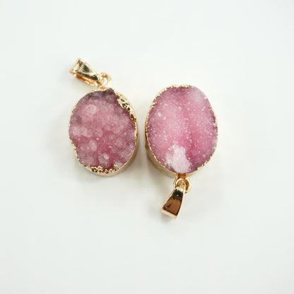 Natural Stone Crystal Cluster Pendant Necklace