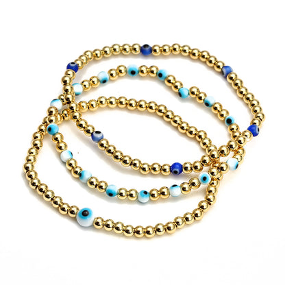 Women's New Eye Beads Bracelet Set