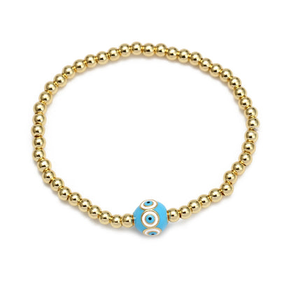 Women's New Eye Beads Bracelet Set