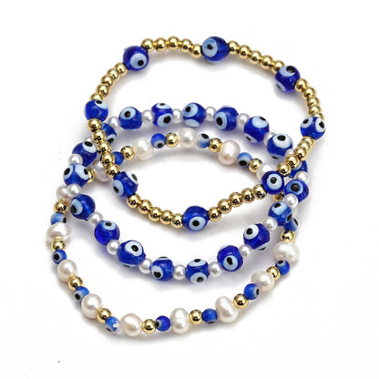 Women's New Eye Beads Bracelet Set