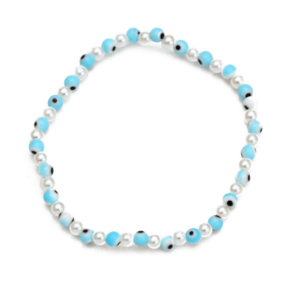 Women's New Eye Beads Bracelet Set