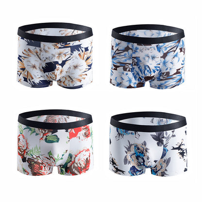 Men's Breathable Boxer Shorts with Fashion Print
