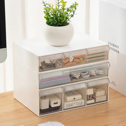 Under Desk Drawer Organizer Box with Multi-grid Storage