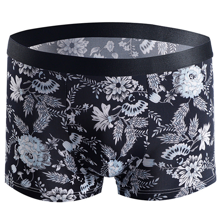 Men's Breathable Boxer Shorts with Fashion Print
